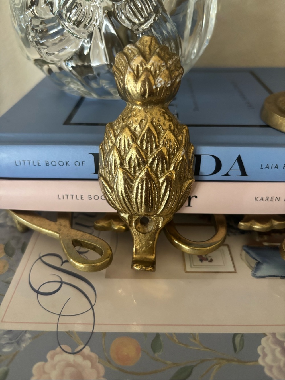 Vintage Brass Pineapple Wall Hook